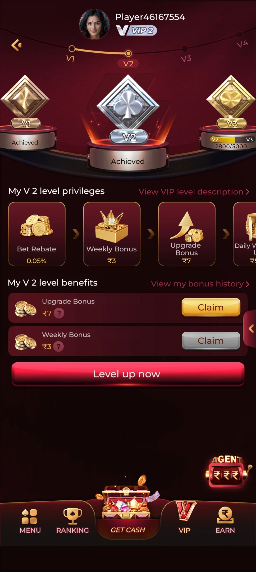 RS9-bet App loyalty ranks